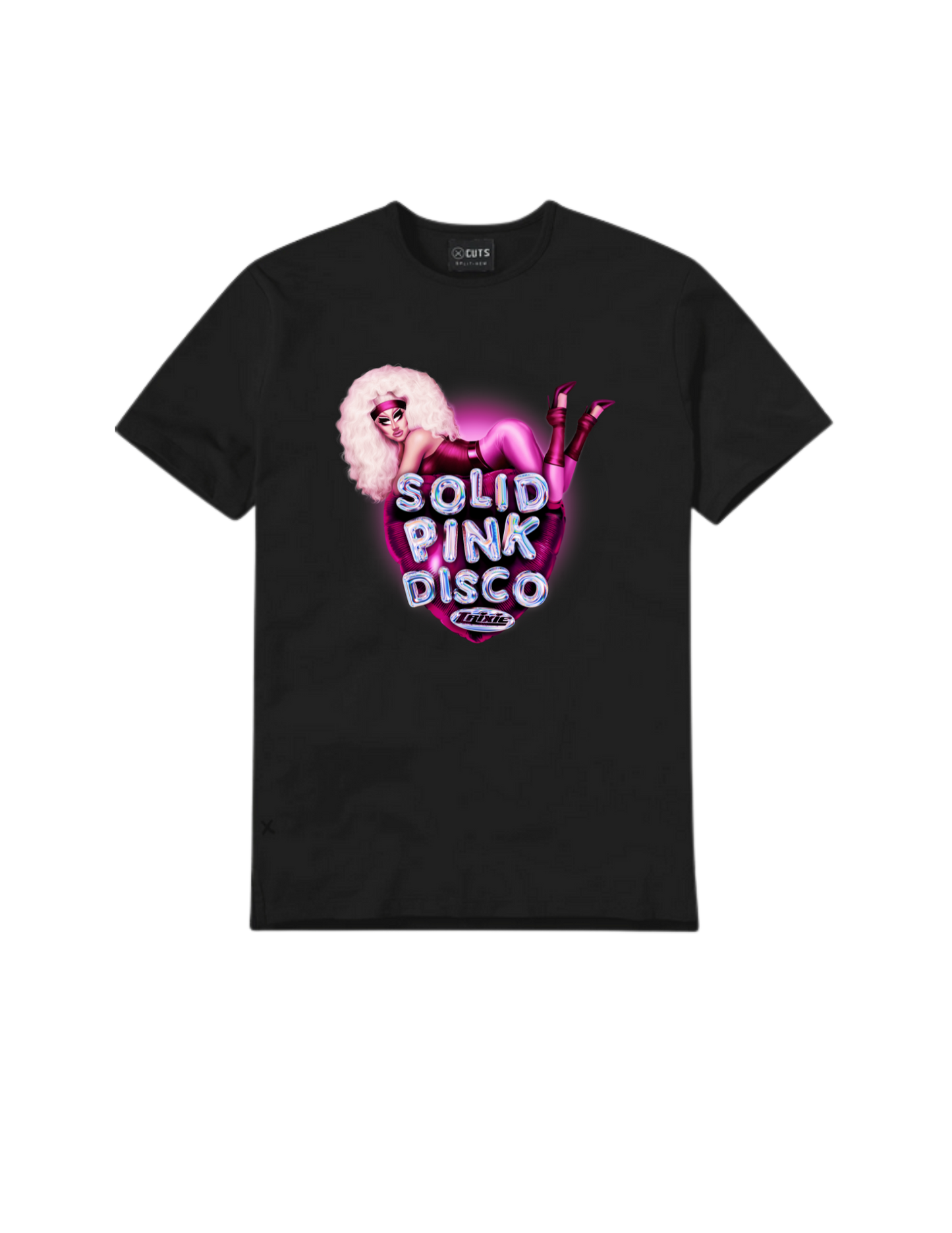 Solid Pink Disco Balloon Heart T-Shirt
