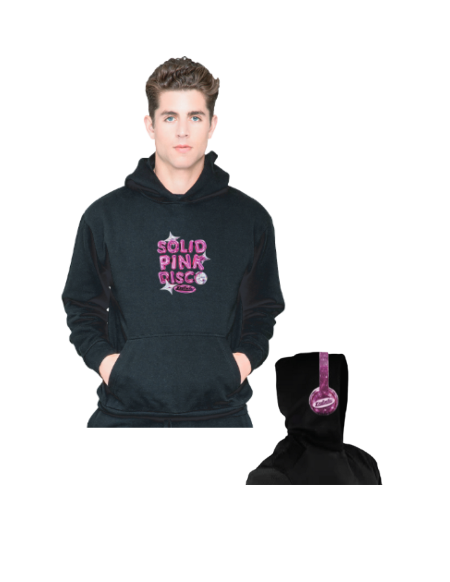 Solid Pink Disco Hoodie